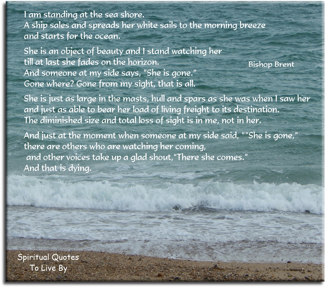 Luther F. Beecher poem - I am standing on the sea shore.  - Spiritual Quotes To Live By