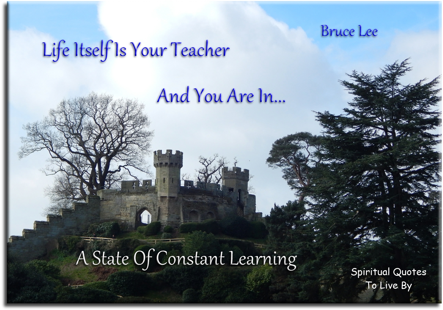 Bruce Lee quote: Life itself is your teacher and you are in a state of constant learning - Spiritual Quotes To Live By