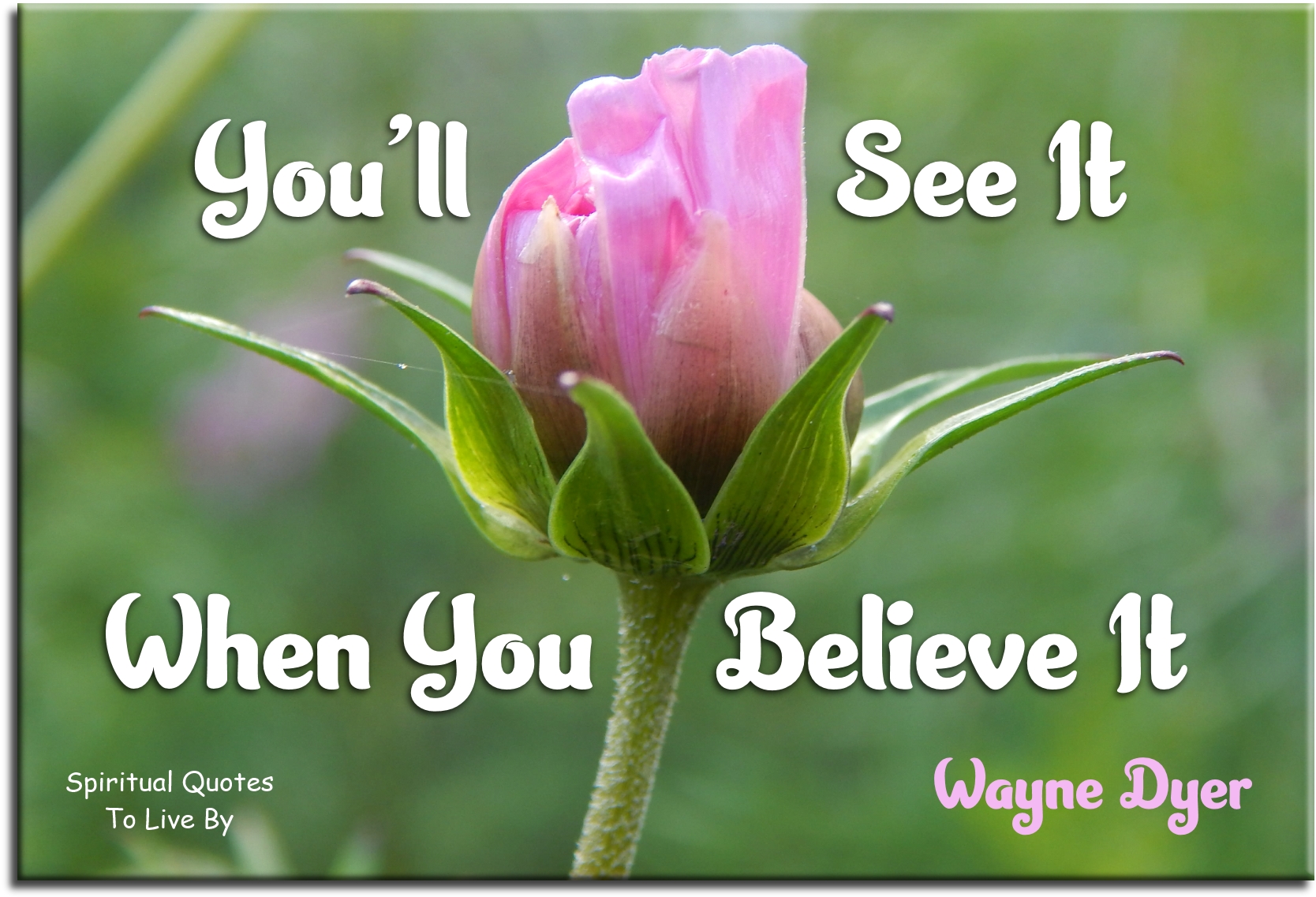 Wayne Dyer quote - You’ll see it when you believe it. - Spiritual Quotes To Live By