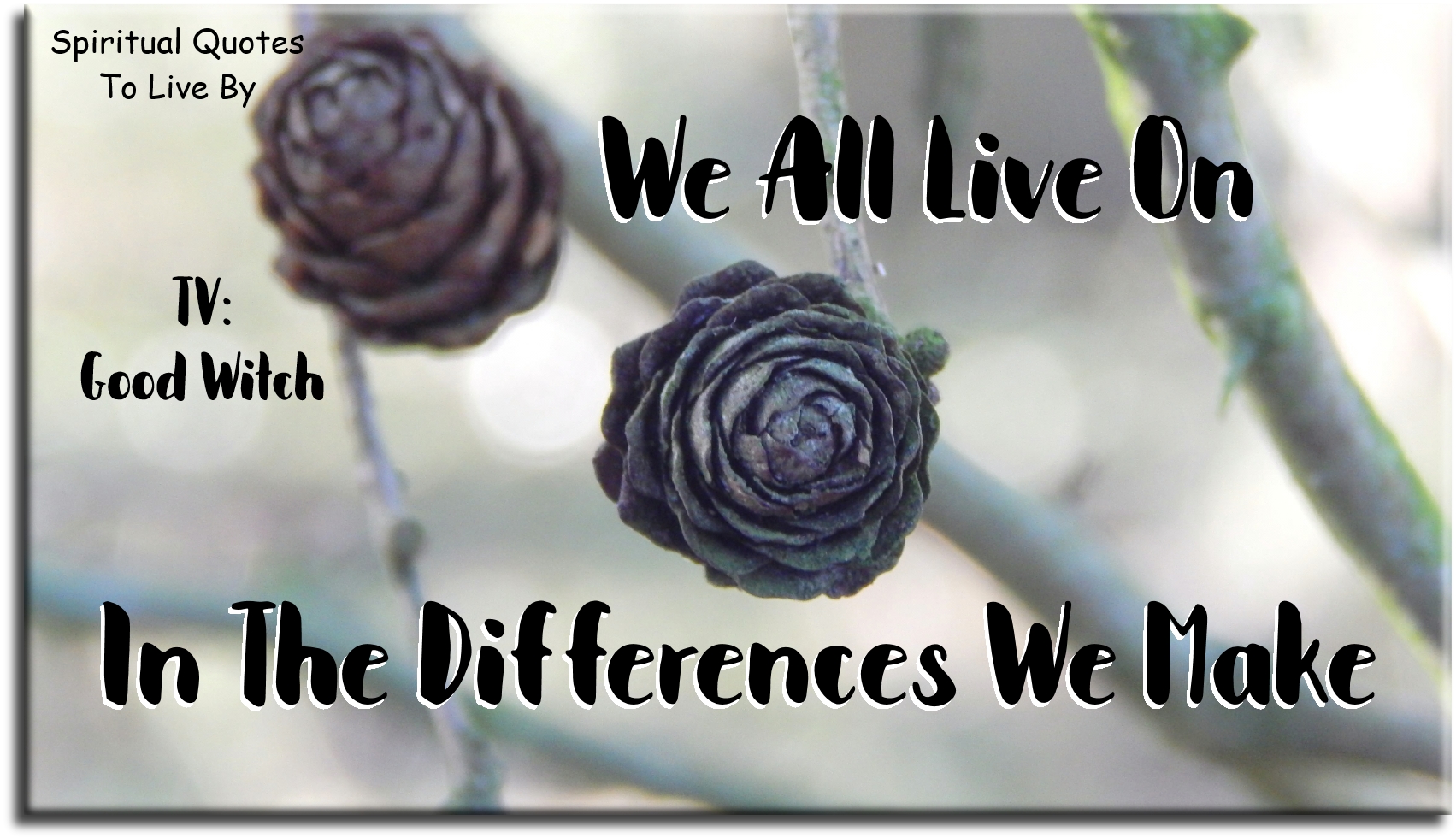 TV: The Good Witch quote - We all live on in the differences we make - Spiritual Quotes To Live By