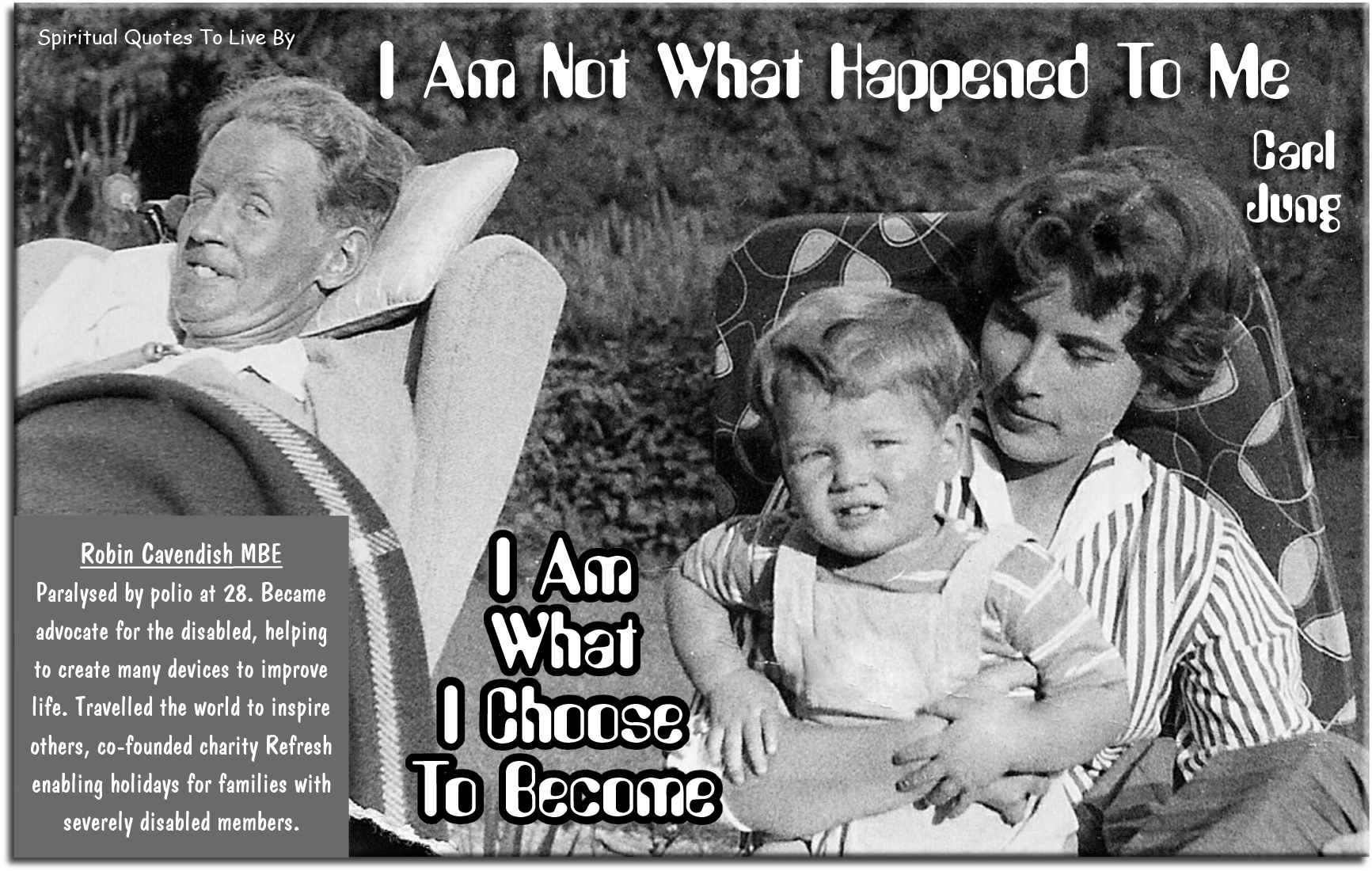 Carl Jung quote - I am not what happened to me, I am what I choose to become - Spiritual Quotes To Live By