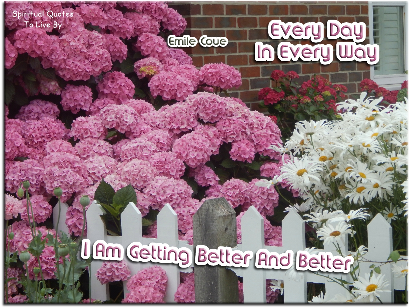 Emile Coue quote - Every day in every way, I am getting better and better. - Spiritual Quotes To Live By