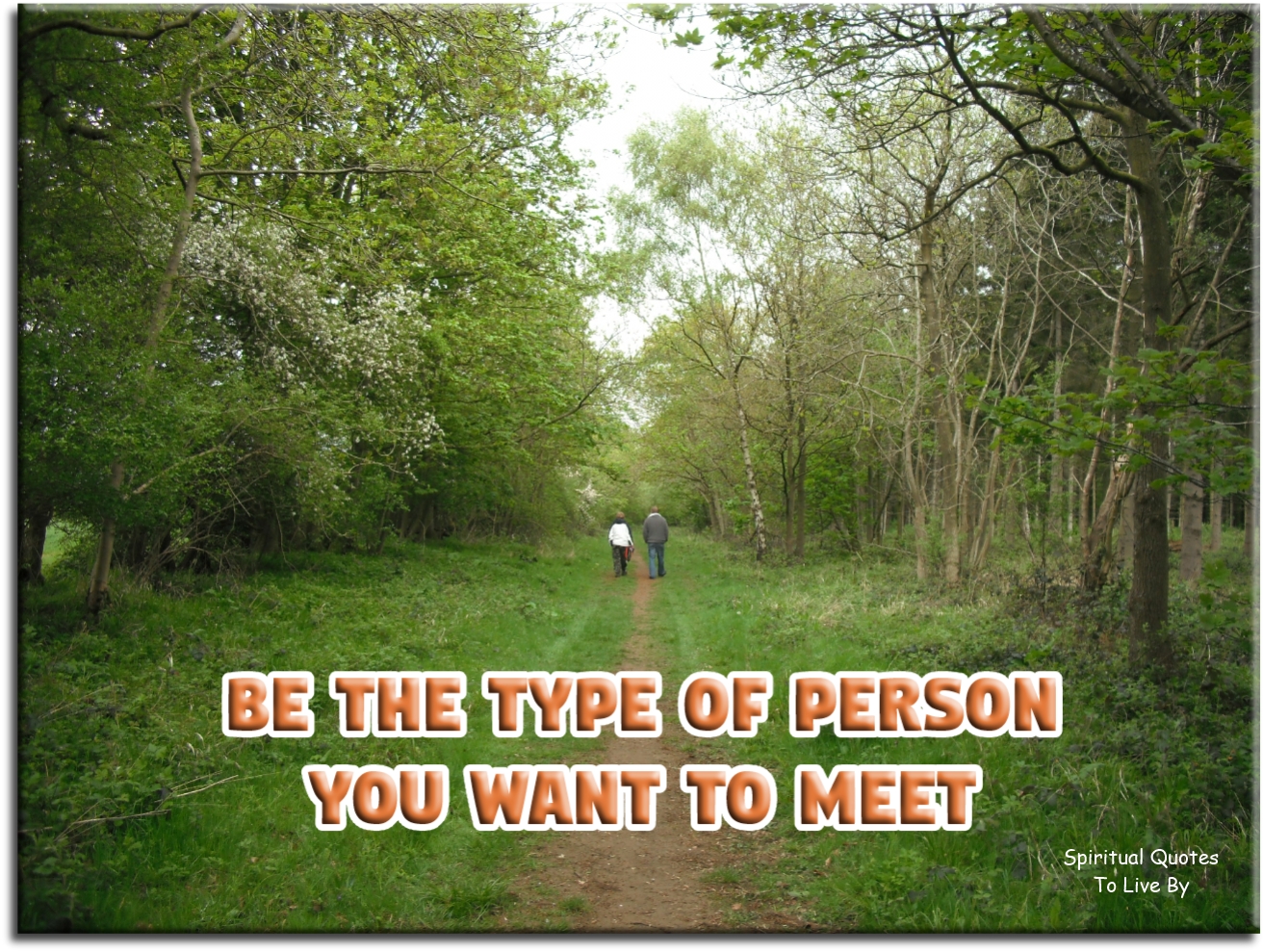 Be the type of person you want to meet. - Spiritual Quotes To Live By