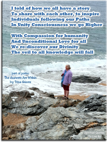 part of poem The Answers Are Within by Trina Graves - Spiritual Quotes To Live By