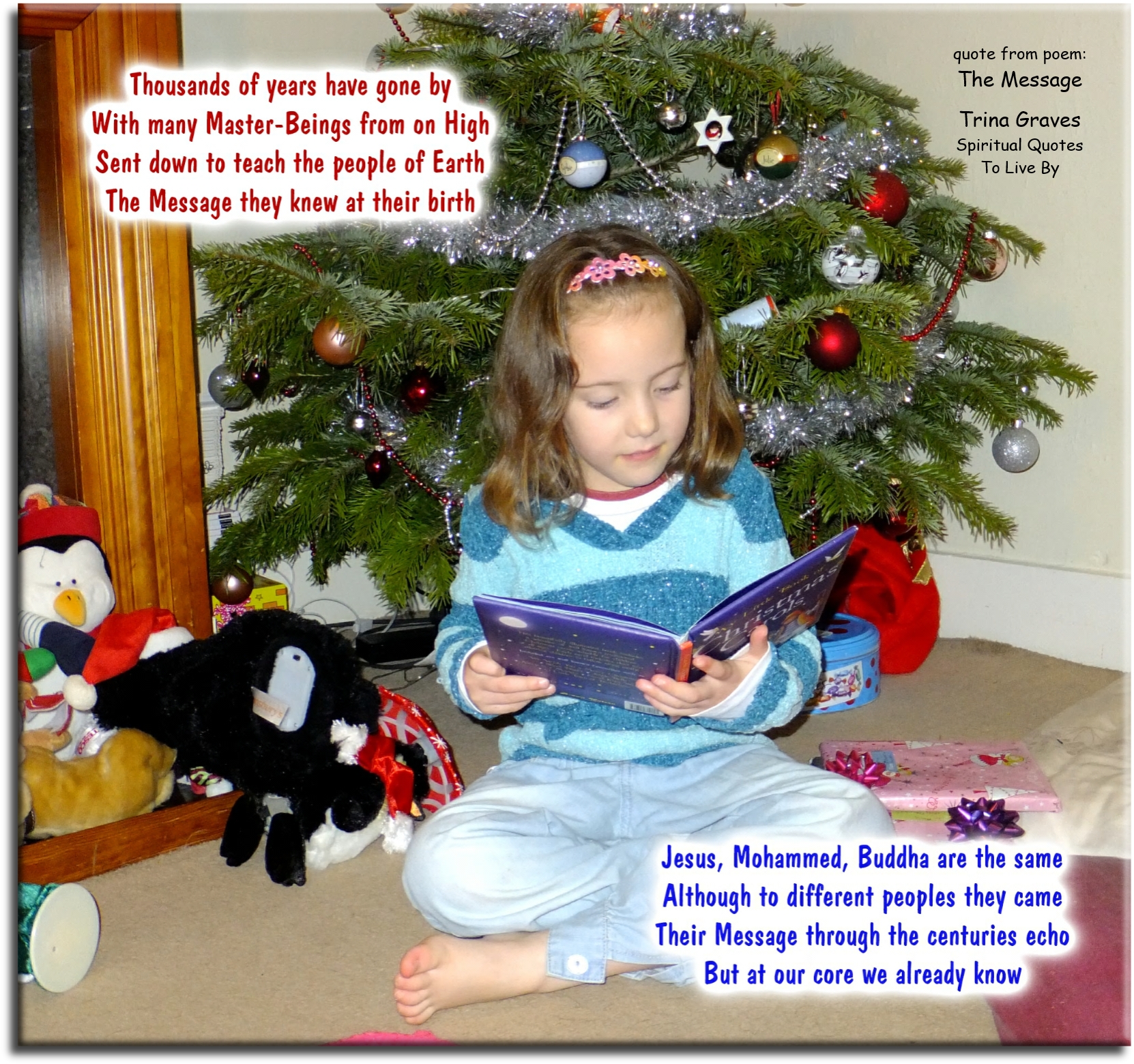 The Message (part of poem) - Inspirational Christmas poem by Trina Graves - Spiritual Quotes To Live By