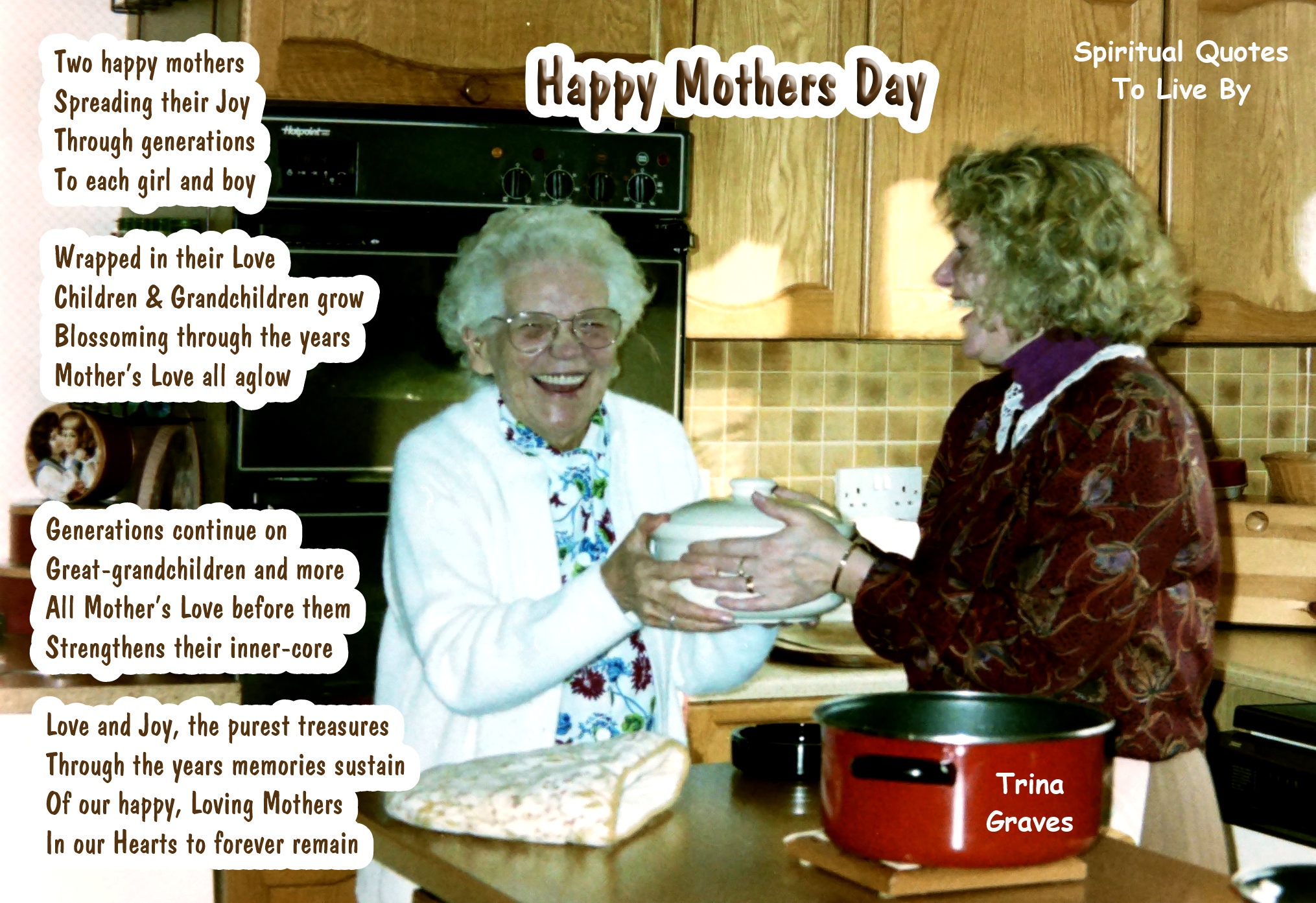 Happy Mother's Day poem by Trina Graves of Spiritual Quotes To Live By