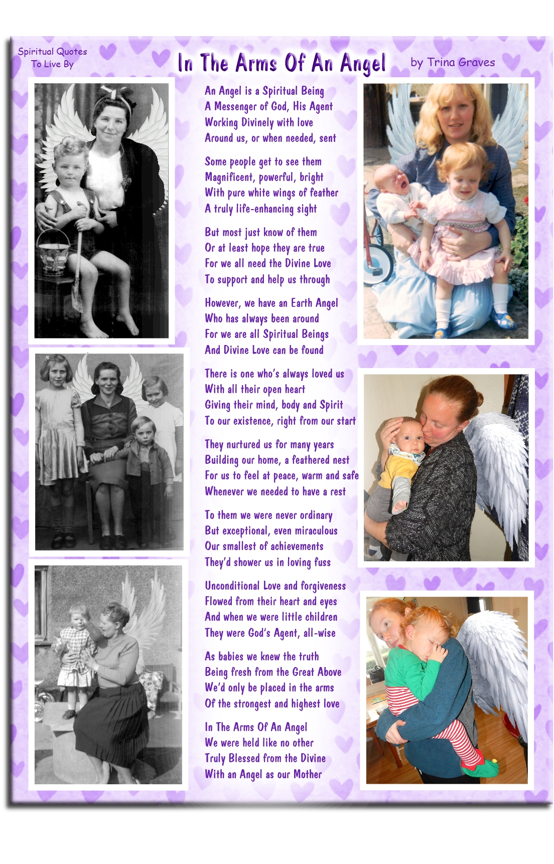 In The Arms Of An Angel - poem about mother's by Trina Graves of Spiritual Quotes To Live By