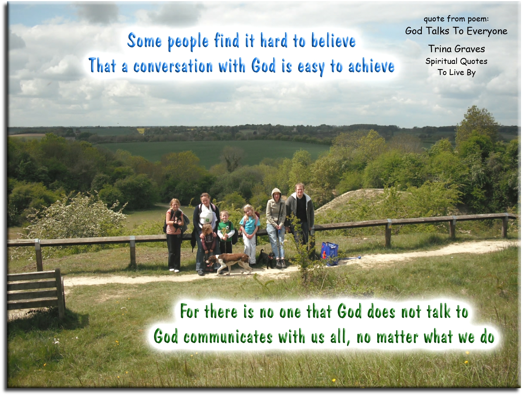 Trina Graves quote - Some people find it hard to believe that a conversation with God is easy to achieve, For there is no one that God does not talk to, God communicates with us all, no matter what we do - Spiritual Quotes To Live By
