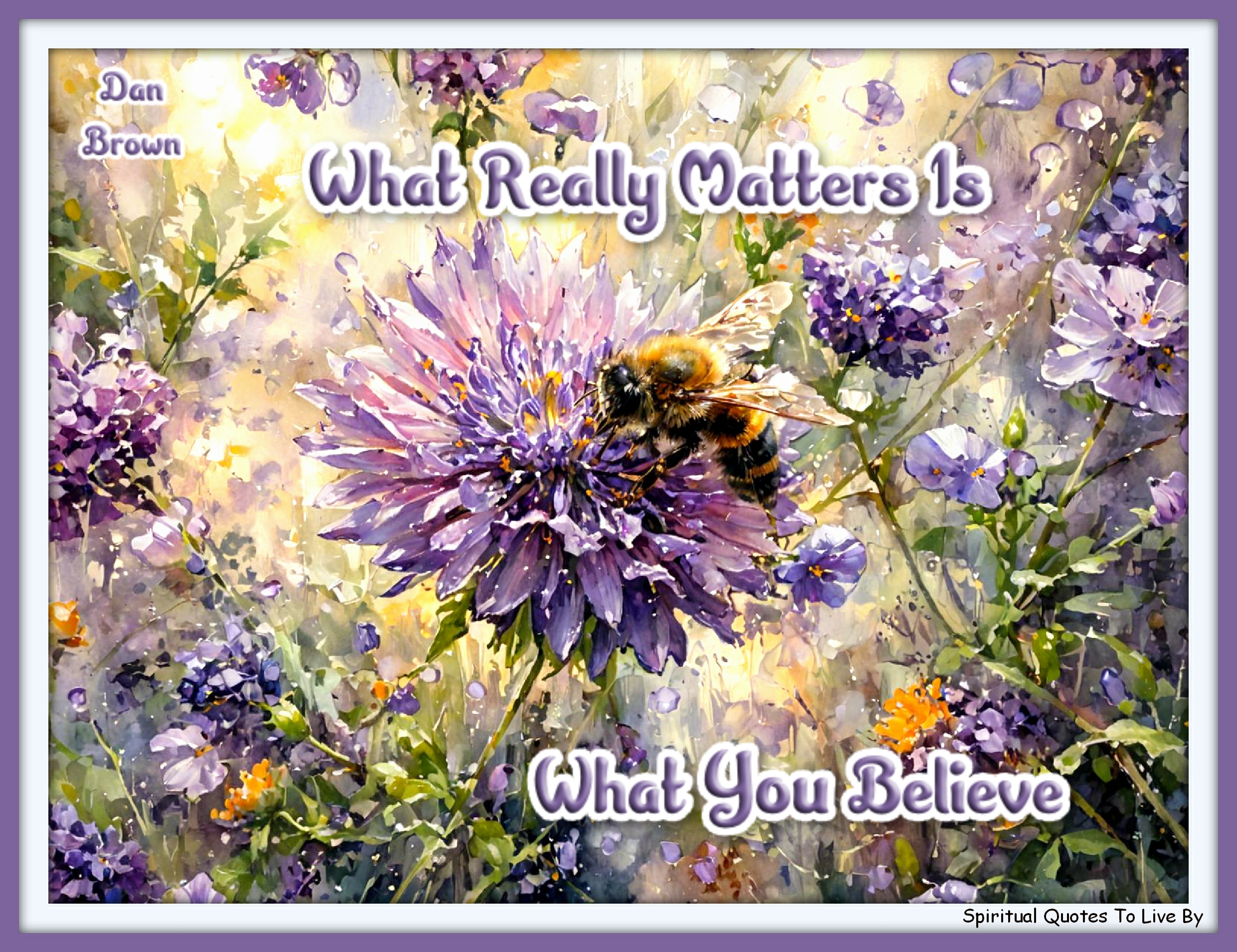 Dan Brown quote - What really matters is what you believe. - Spiritual Quotes To Live By