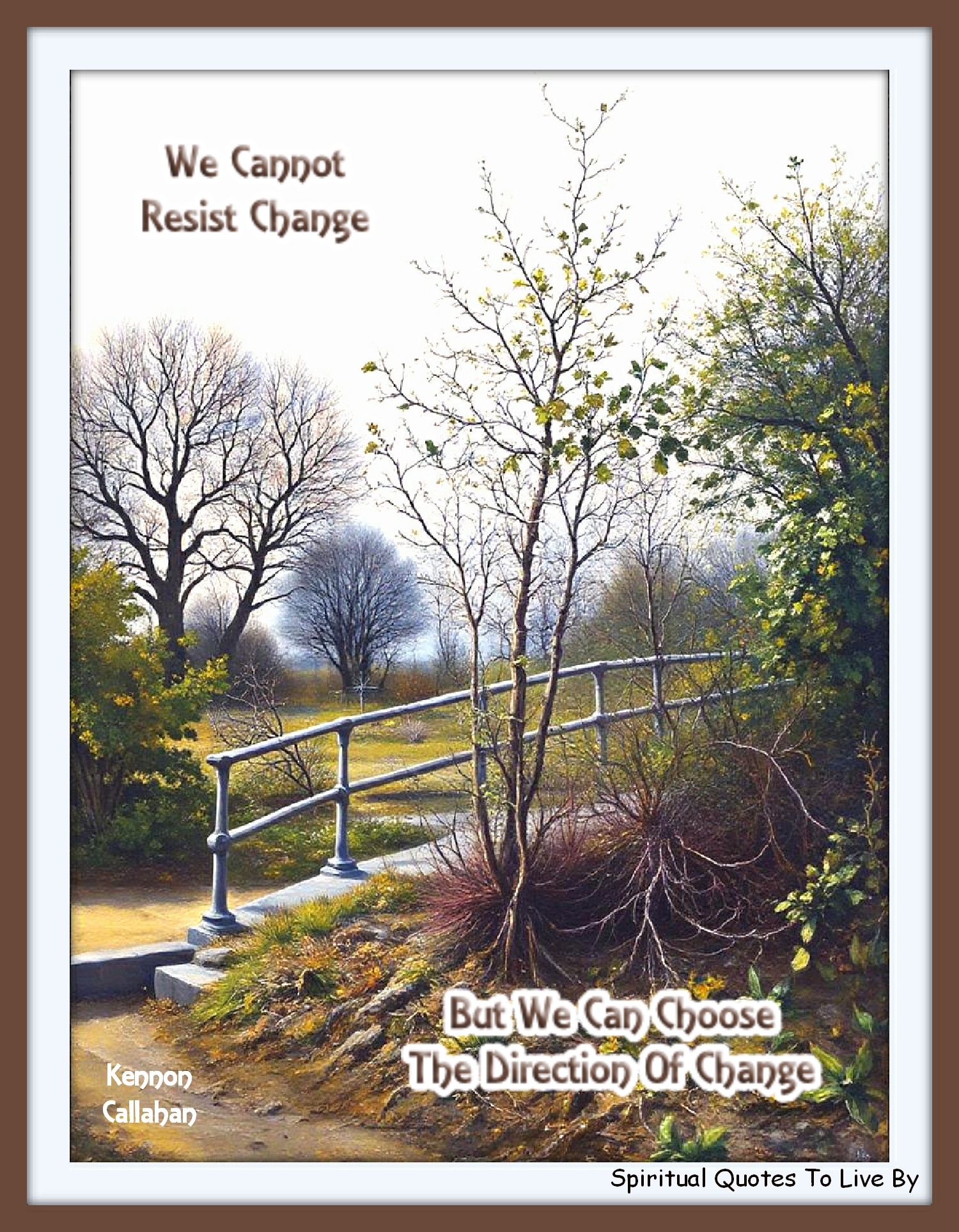 Kennon Callahan quote - We cannot resist change, but we can choose the direction of change. - Spiritual Quotes To Live By