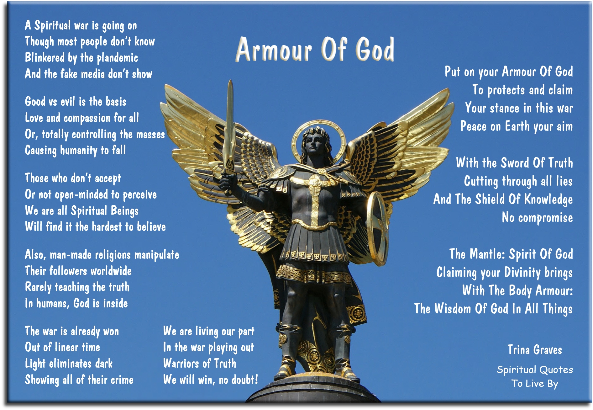 Armour Of God - The Great Awakening poem by Trina Graves - Spiritual Quotes To Live By
